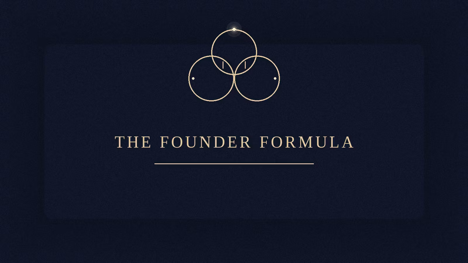 The Founder Formula