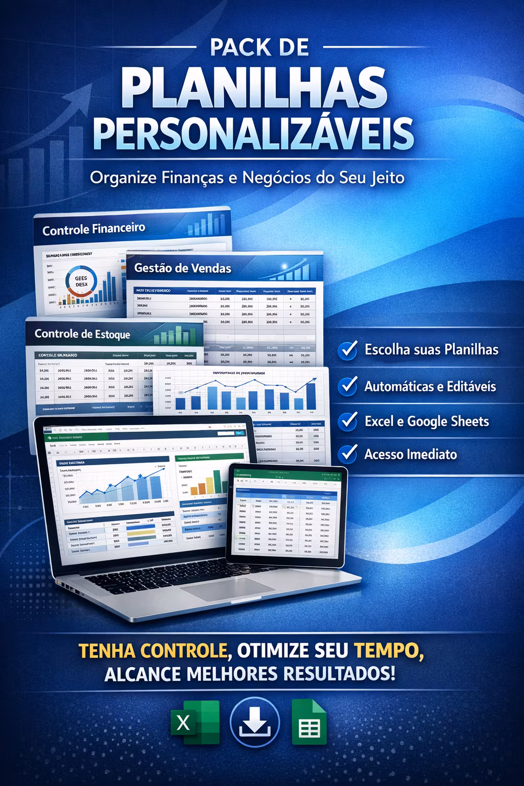 pack de planilhas.