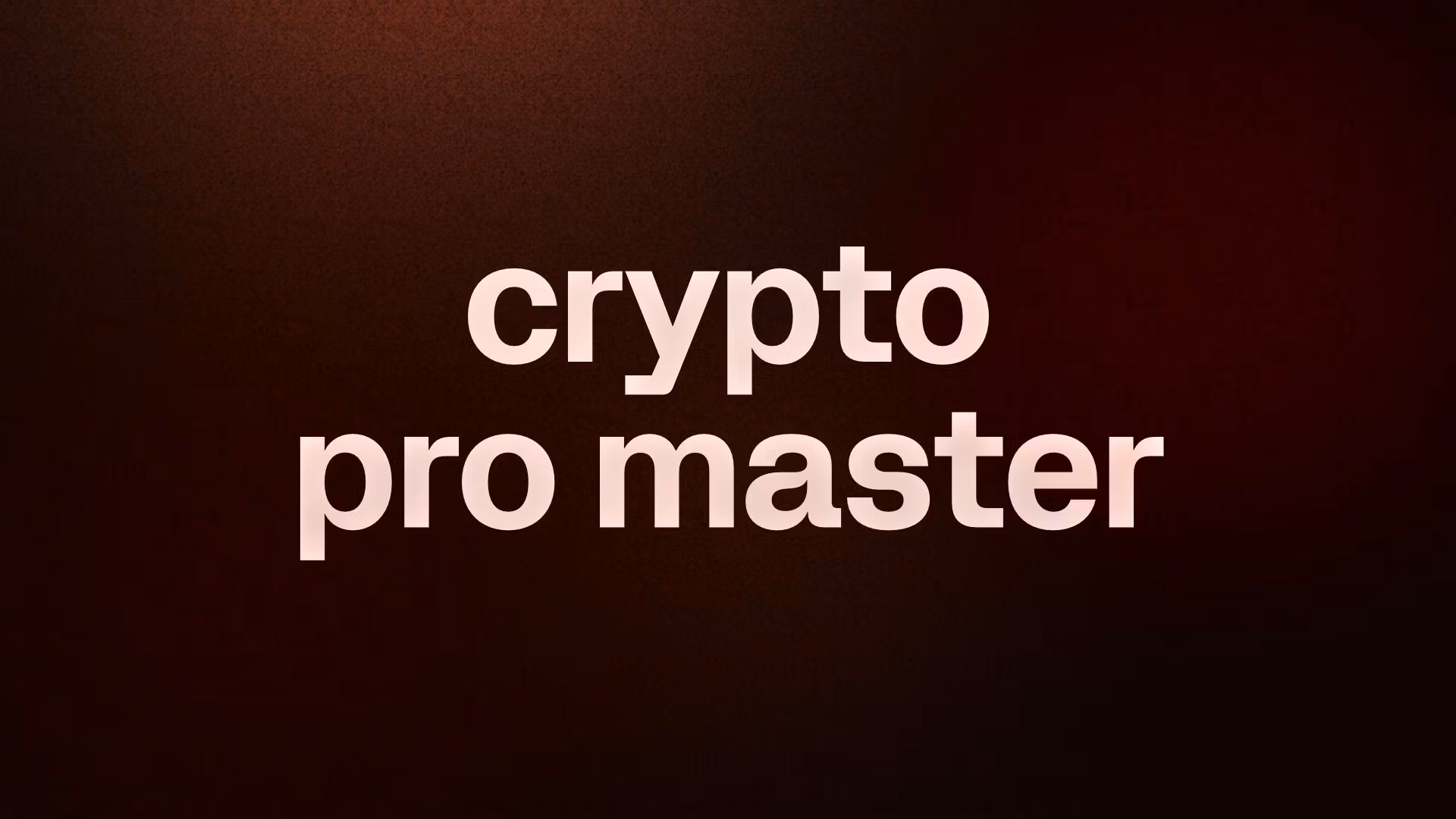 crypto pro master