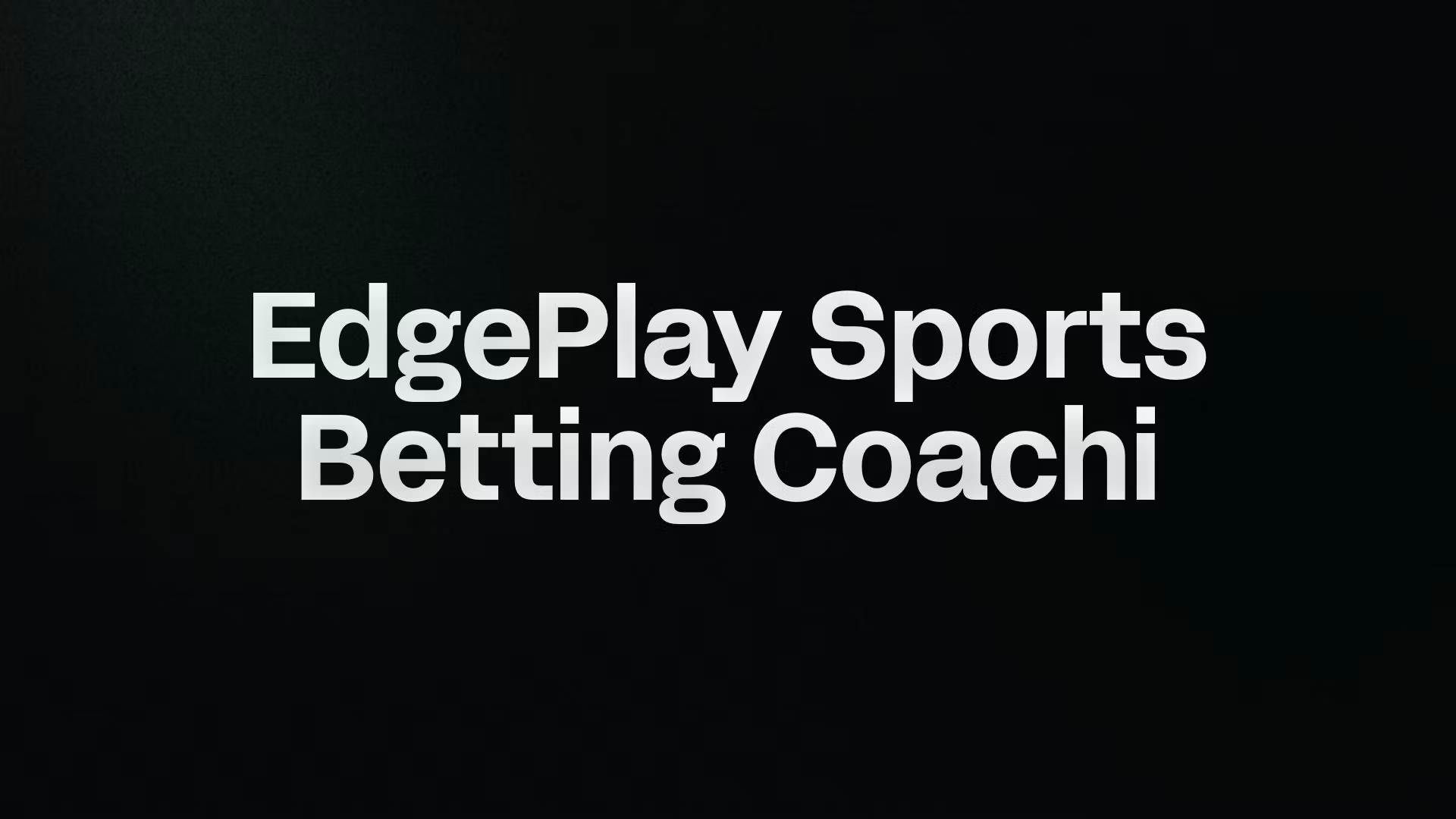 EdgePlay Sports Betting Coachi