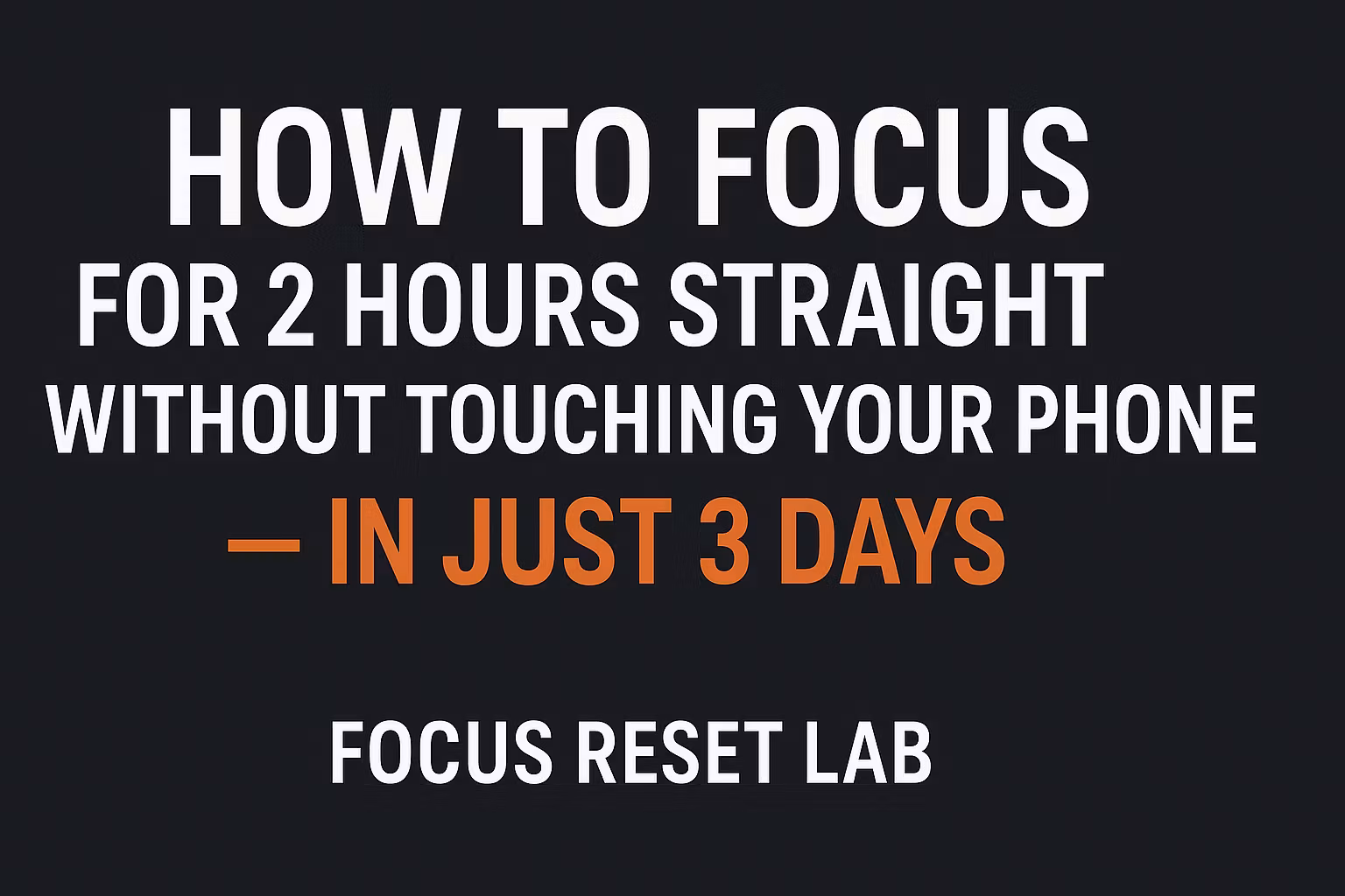 FOCUS RESET LAB