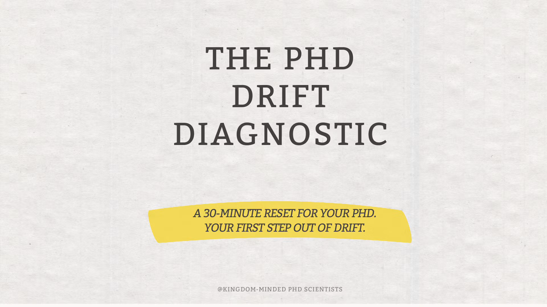 The PhD Drift Diagnostic