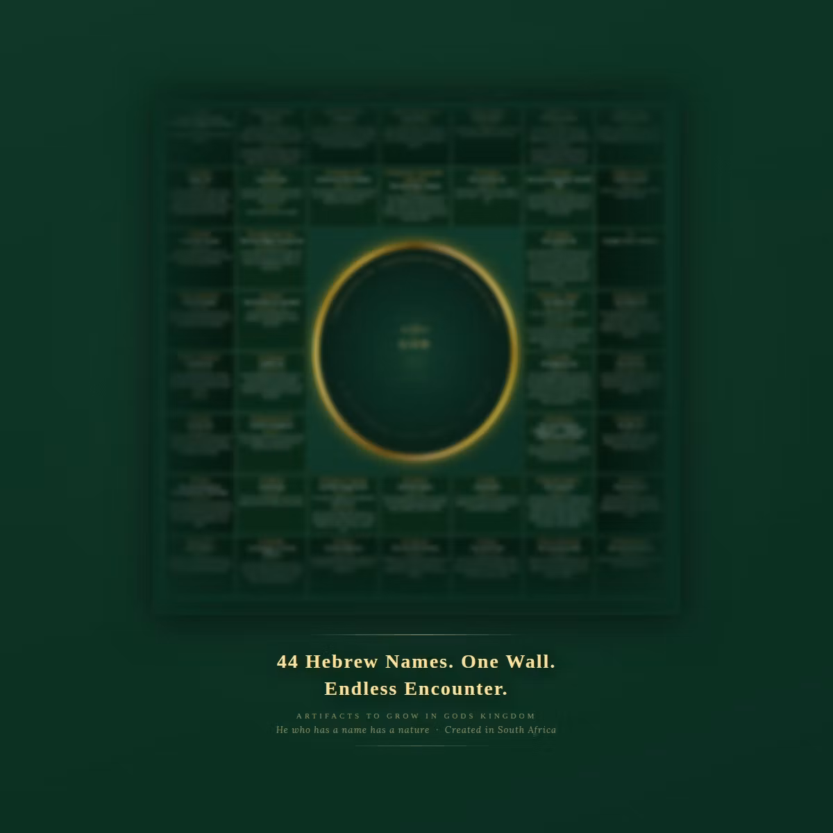 Names of God Wall Chart — Emerald