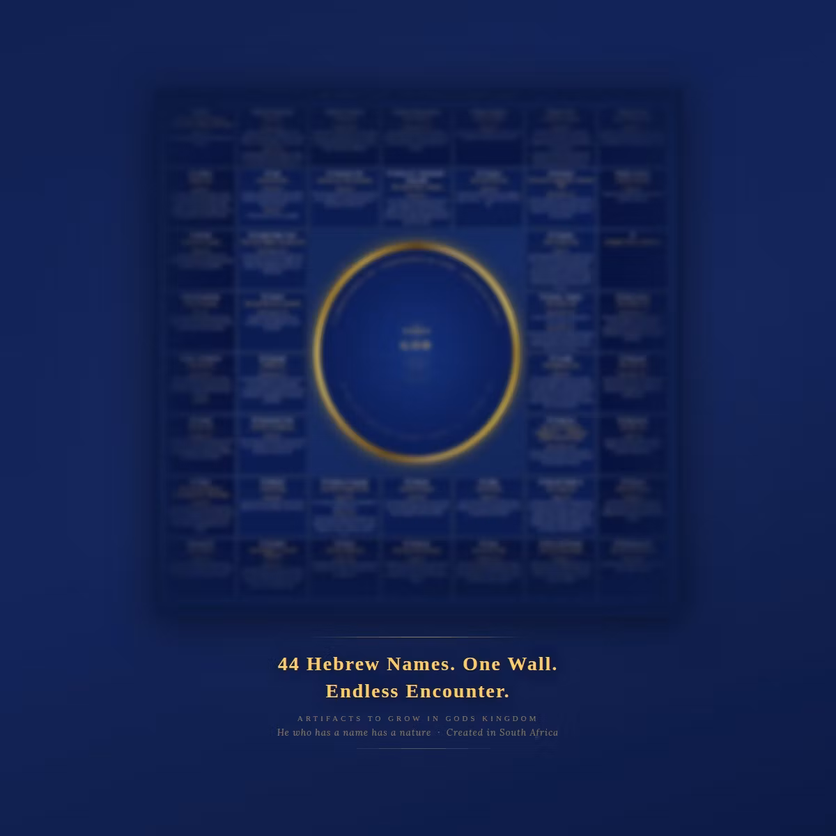 Names of God Wall Chart — Royal Blue