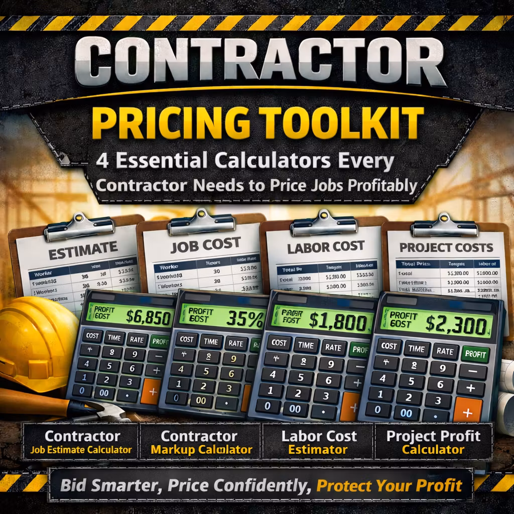 SJ Contractor Pricing Toolkit (Excel Bundle)