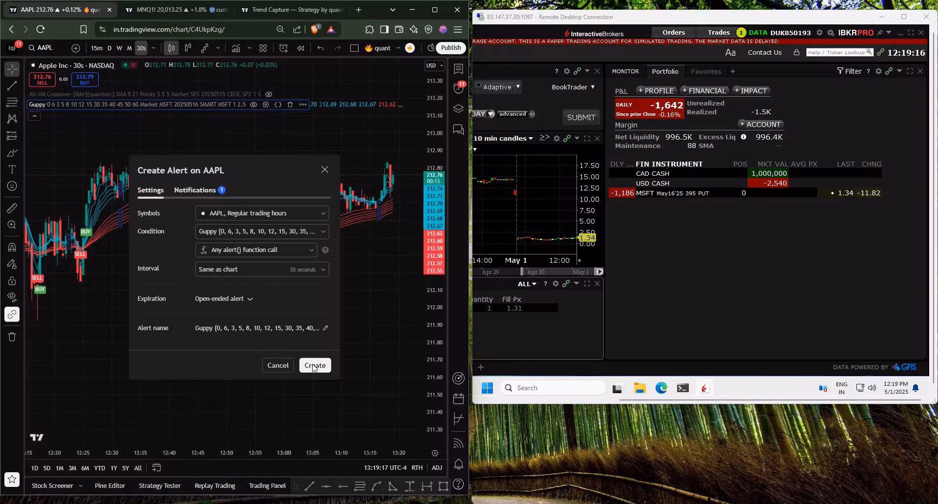 Tradingview to IBKR Options