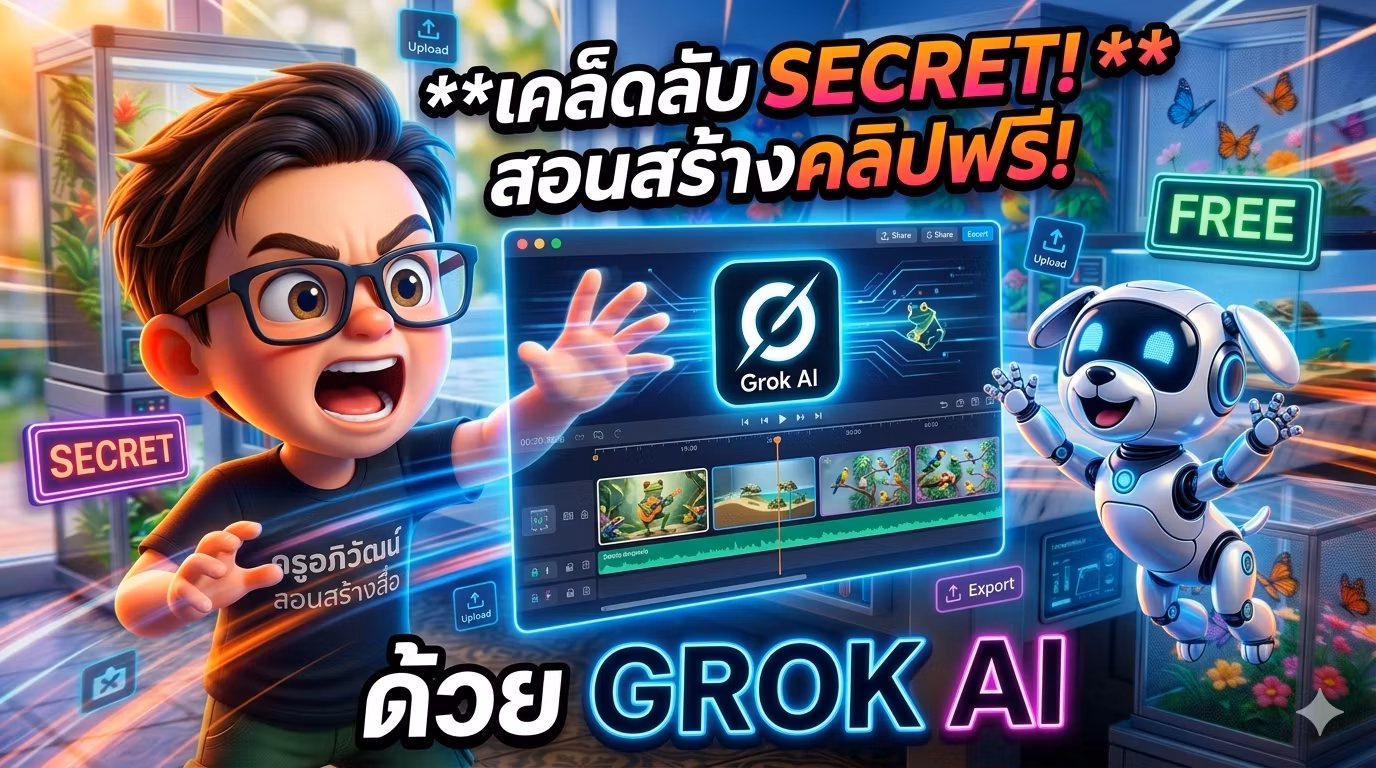 คลิปสอนการใช้งาน Grok Free