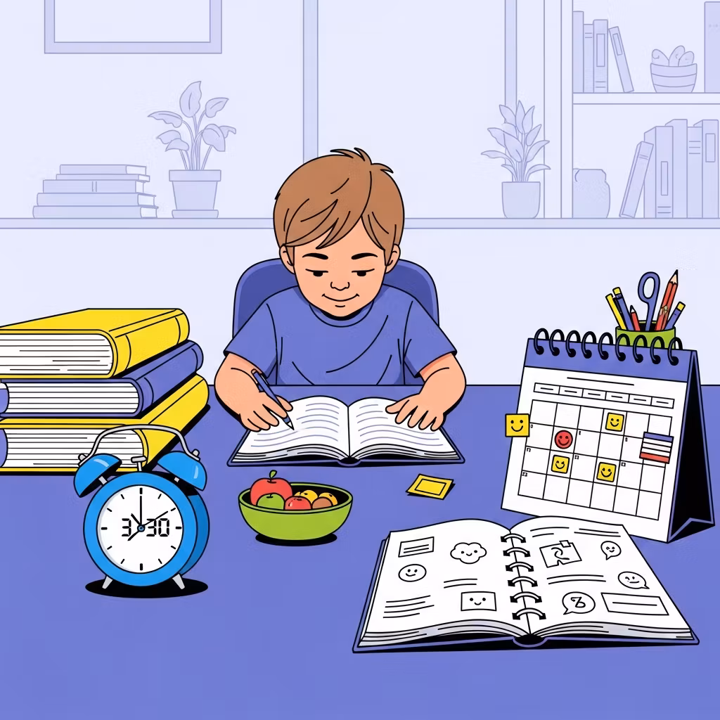 رفيقي الذكي: منظم الوقت والدراسة للأبطال الصغار