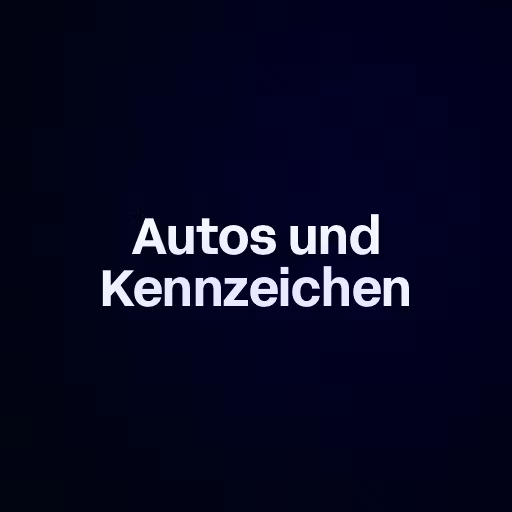 Autos und Kennzeichen
