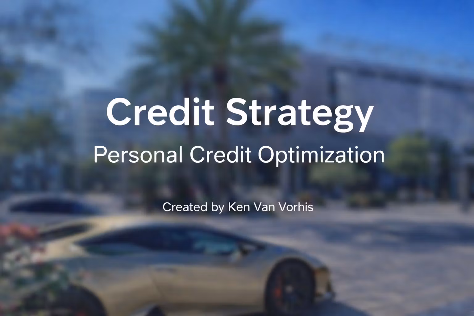 Personal Credit Optimization