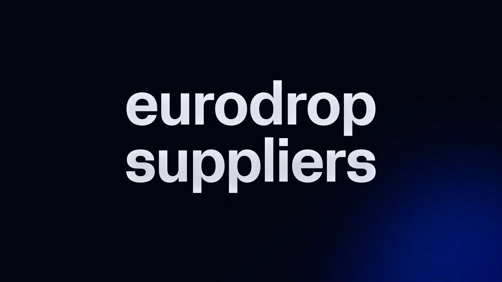 eurodrop suppliers