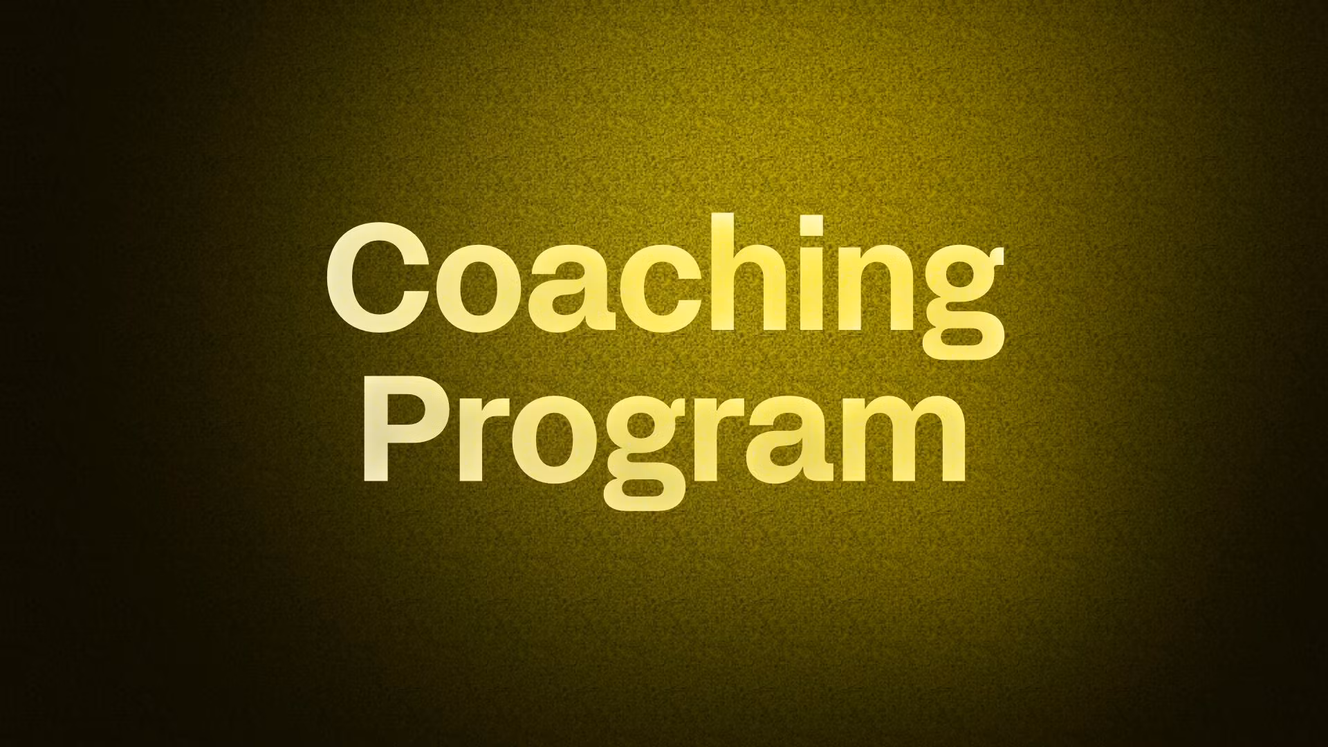 Coaching Program