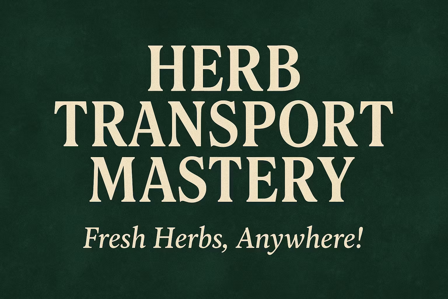 Fresh Herbs, Anywhere!
