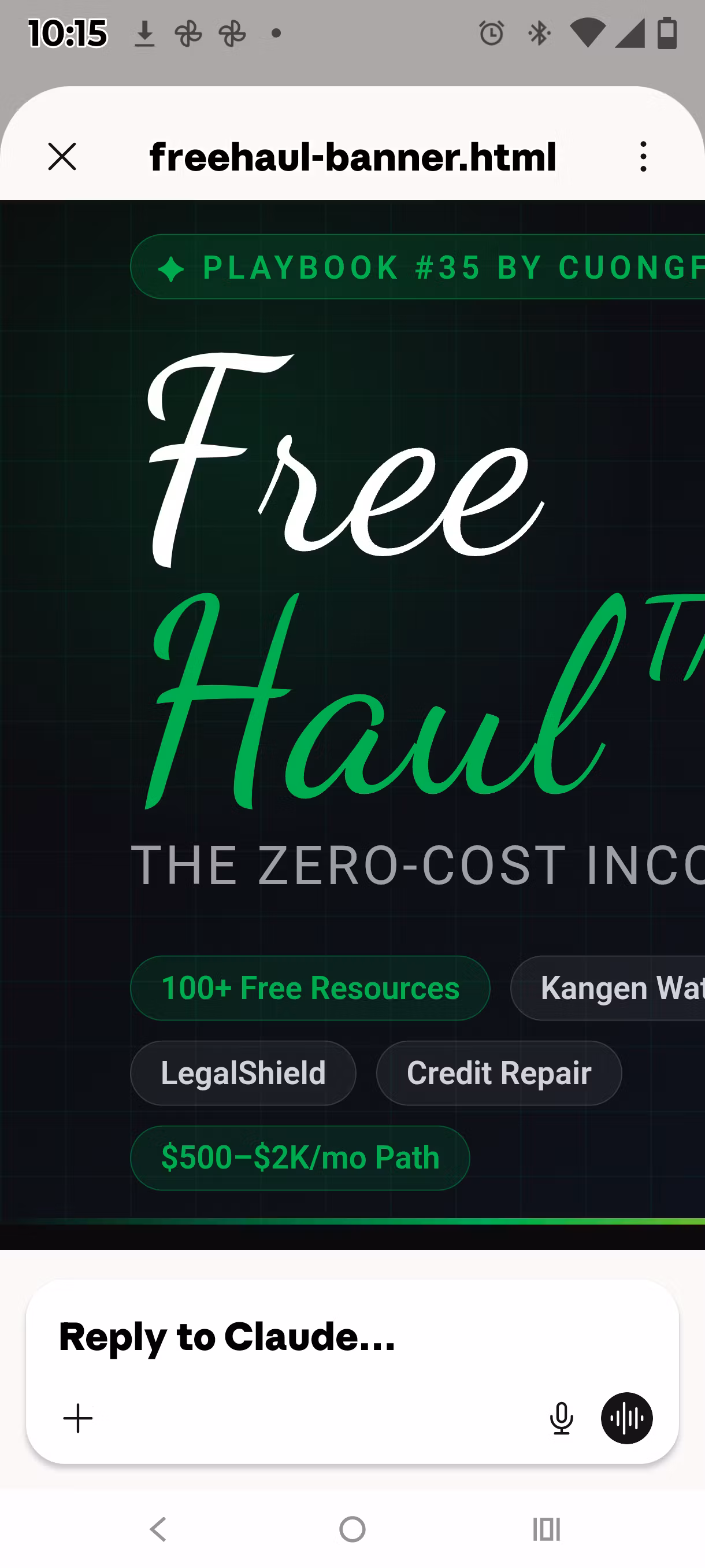 The FreeHaul™ Playbook