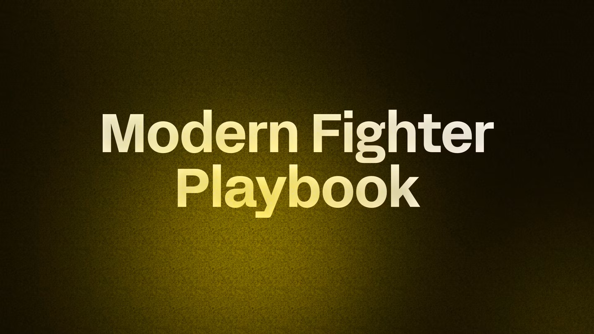 Modern Fighter Playbook