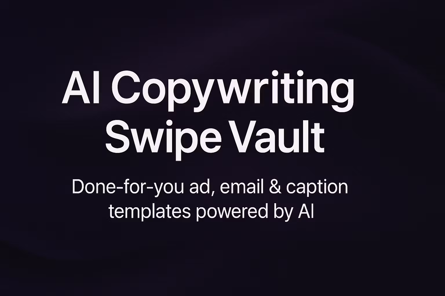 AI copy blueprint
