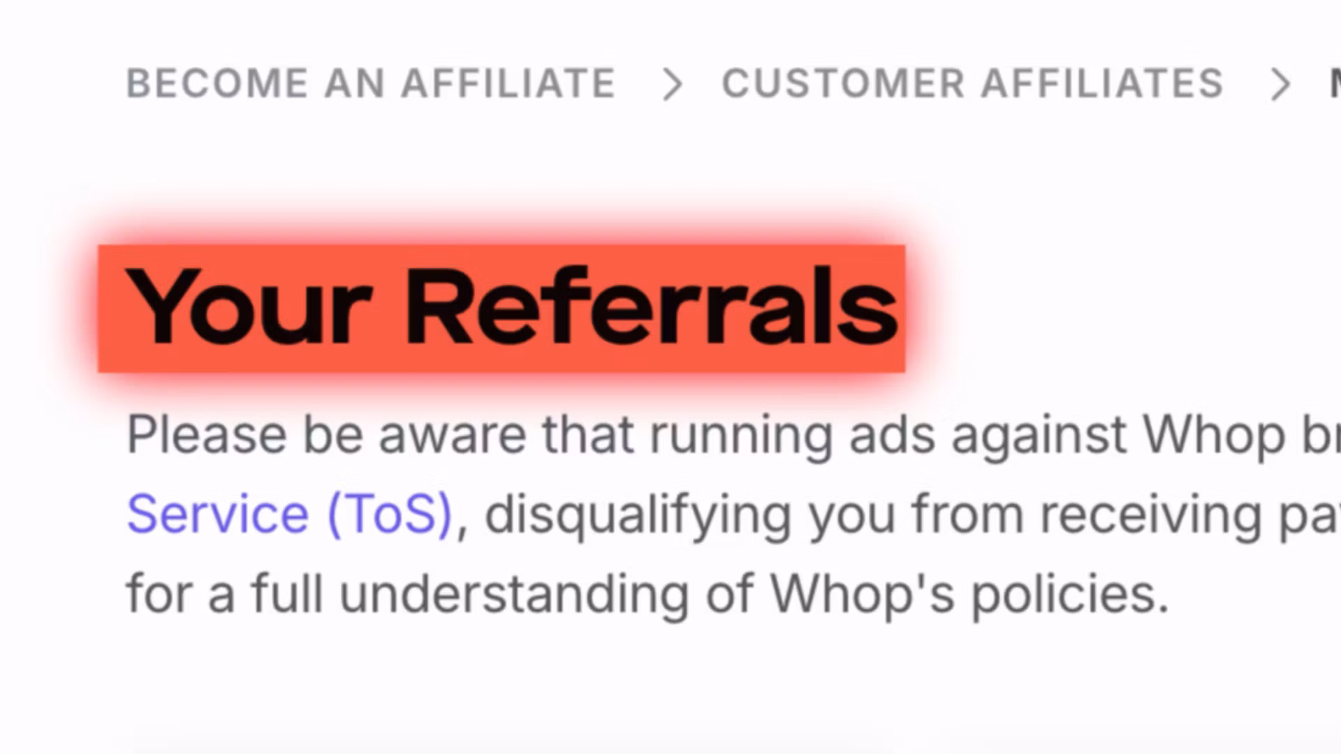 Whop User Affiliates