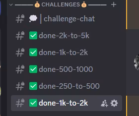 $500 - > 1000 Challenge