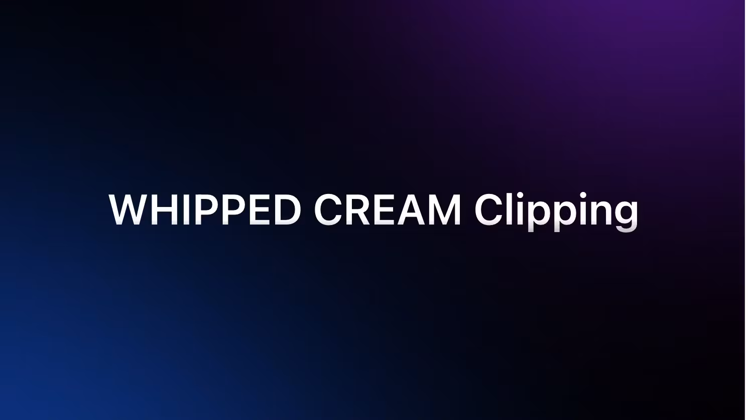Whipped Cream Clips