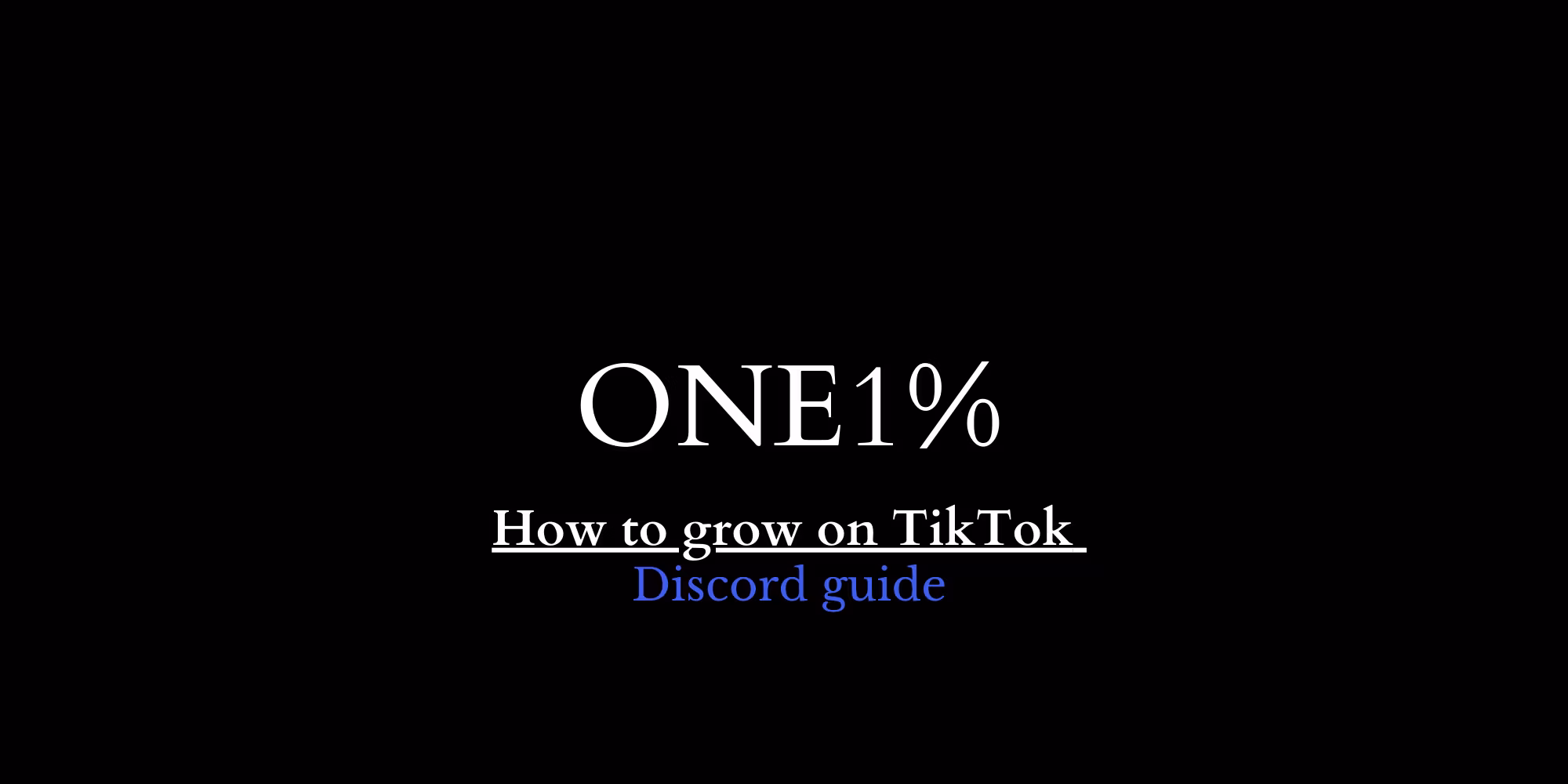 ONE1% tiktok