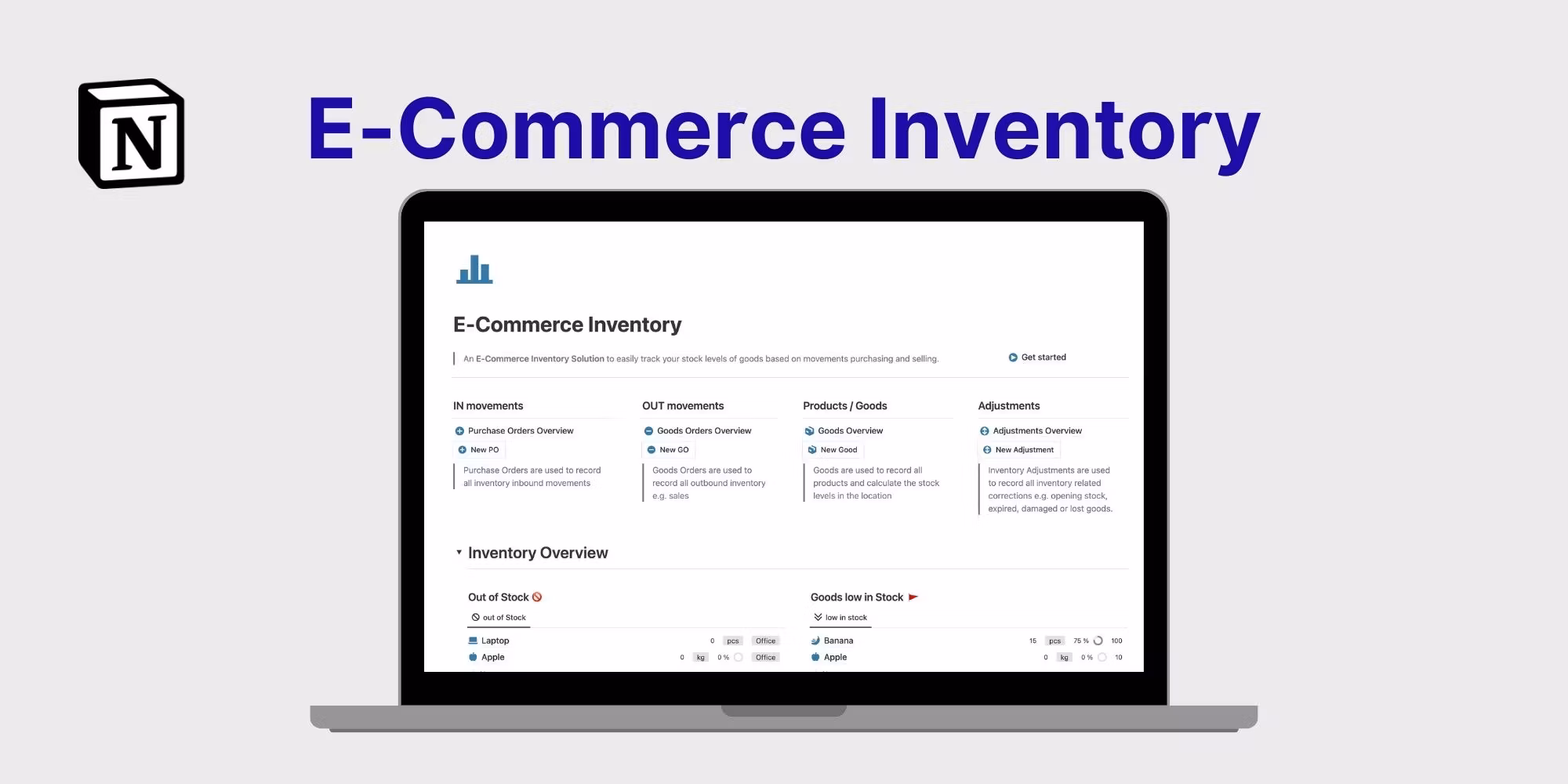 E-Commerce Inventory Notion...