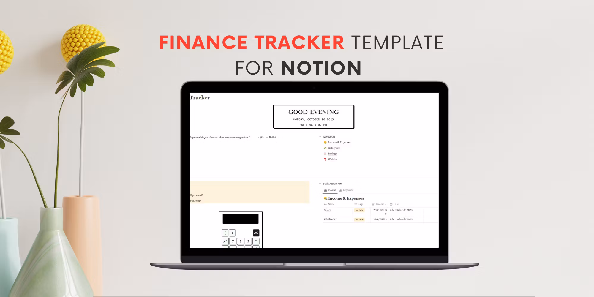 Finance Tracker Template
