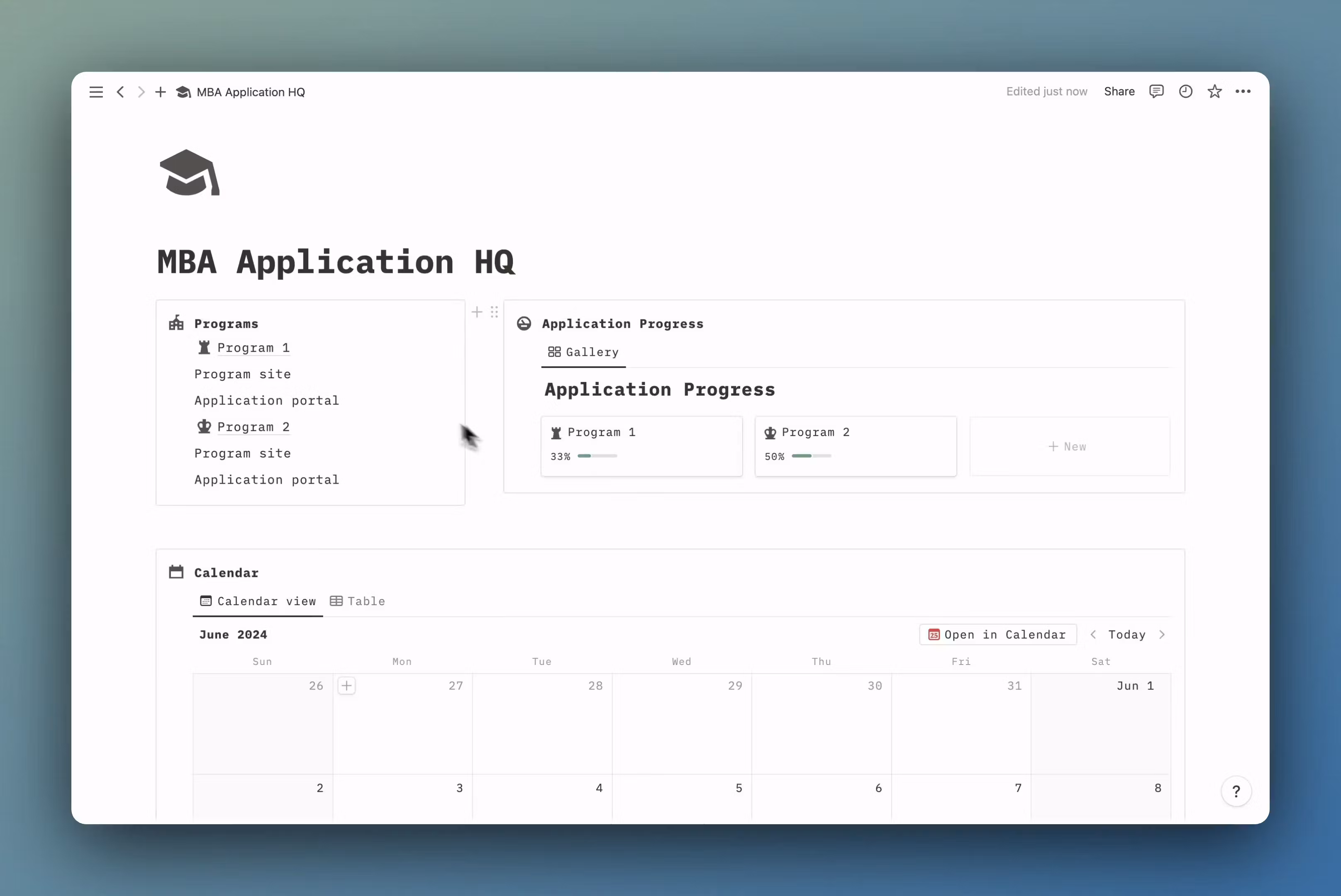 MBA Tool Kit Tracker
