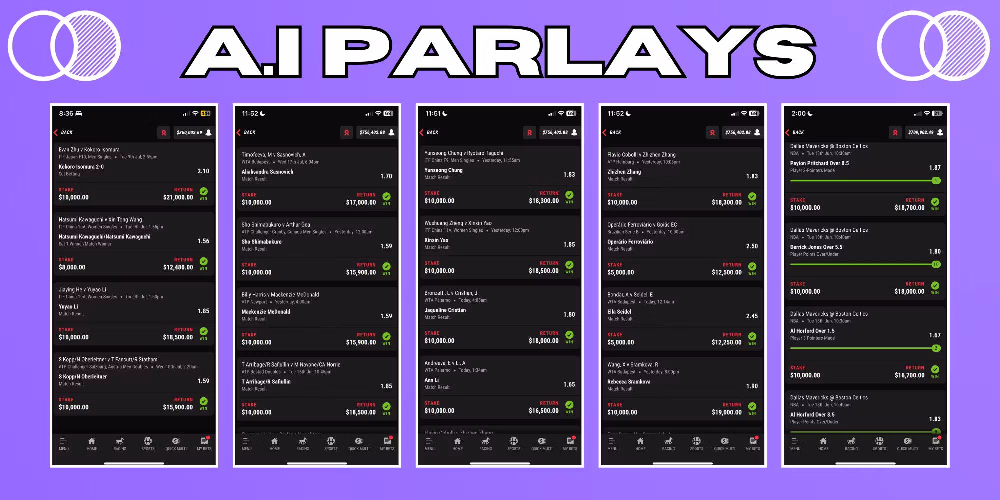 AI Parlays Bets