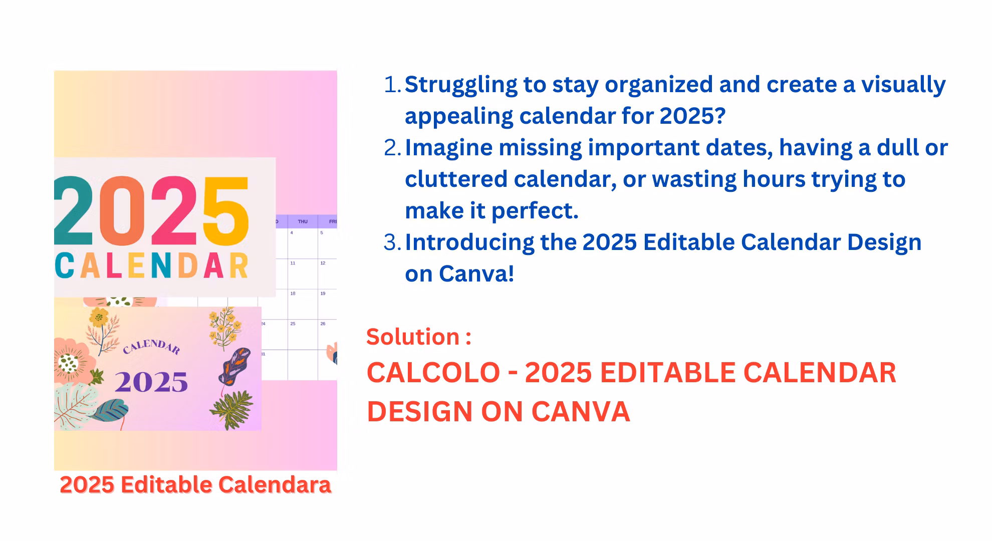Calendar Design 2025
