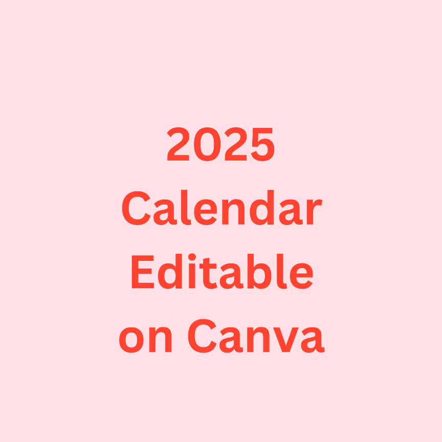 Calendar Design 2025