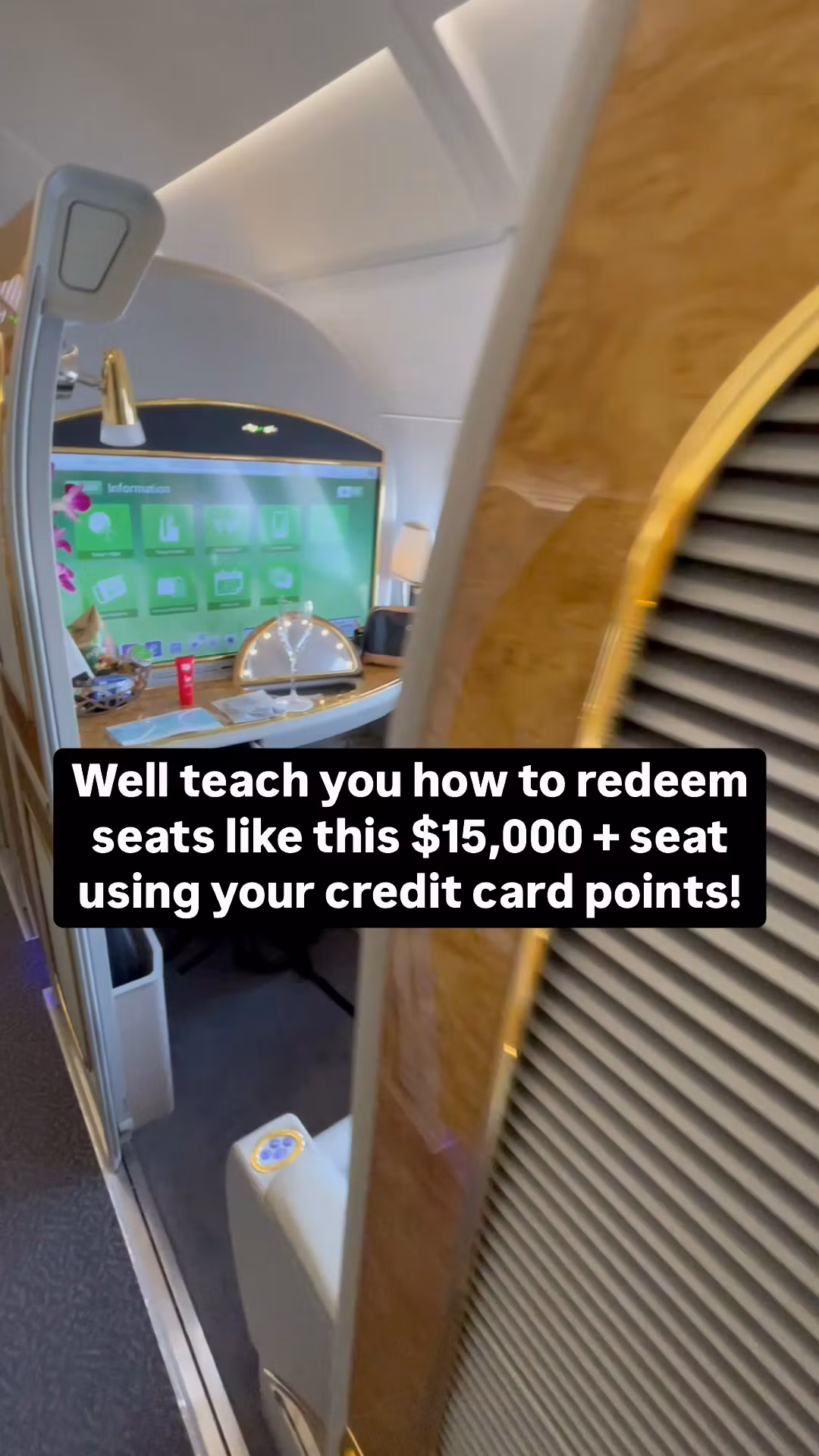 1st class using your points!