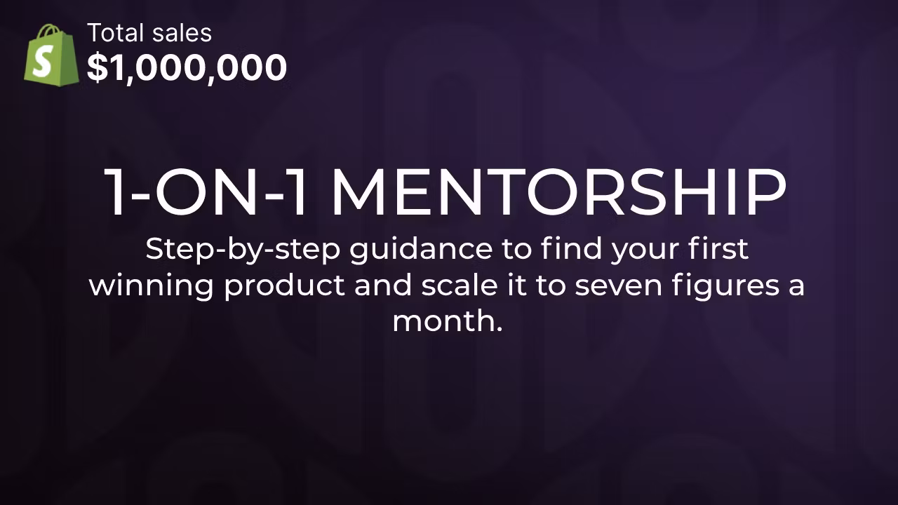 1-on-1 Private Ecom Mentorship