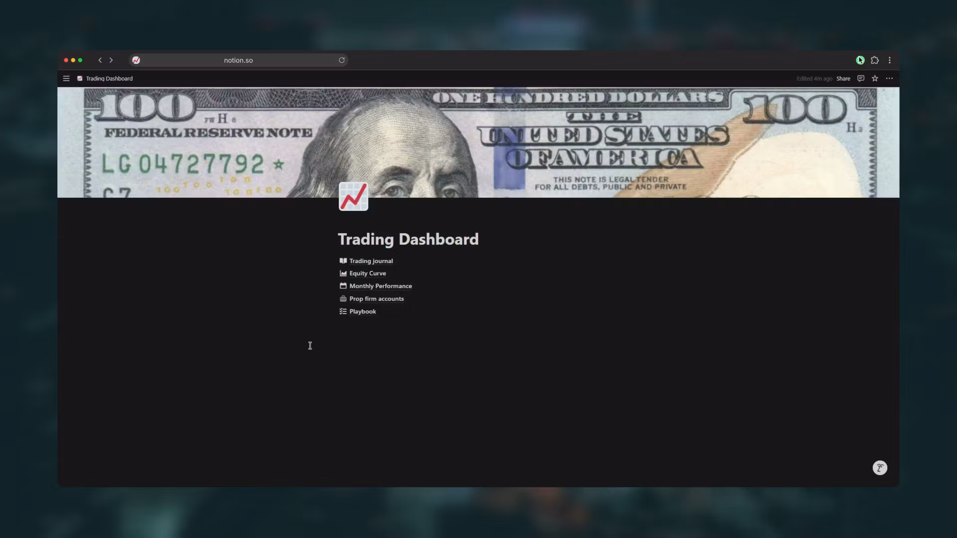 Notion Trading Journal x Ghost