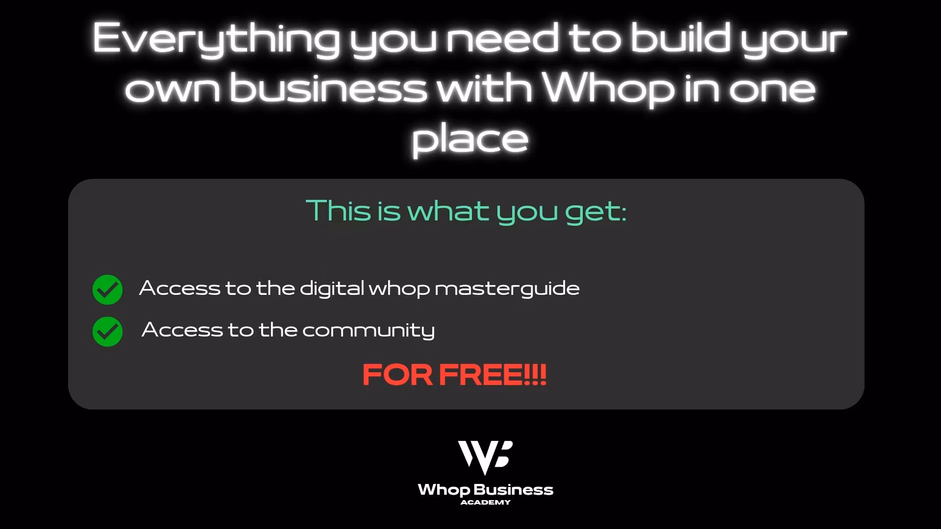Whop Business Academy