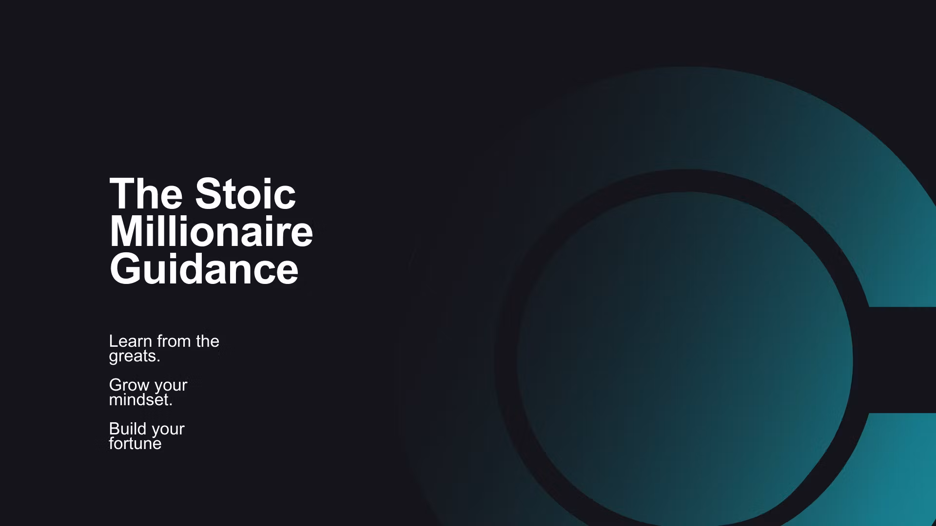 The Stoic Millionaire Guidance