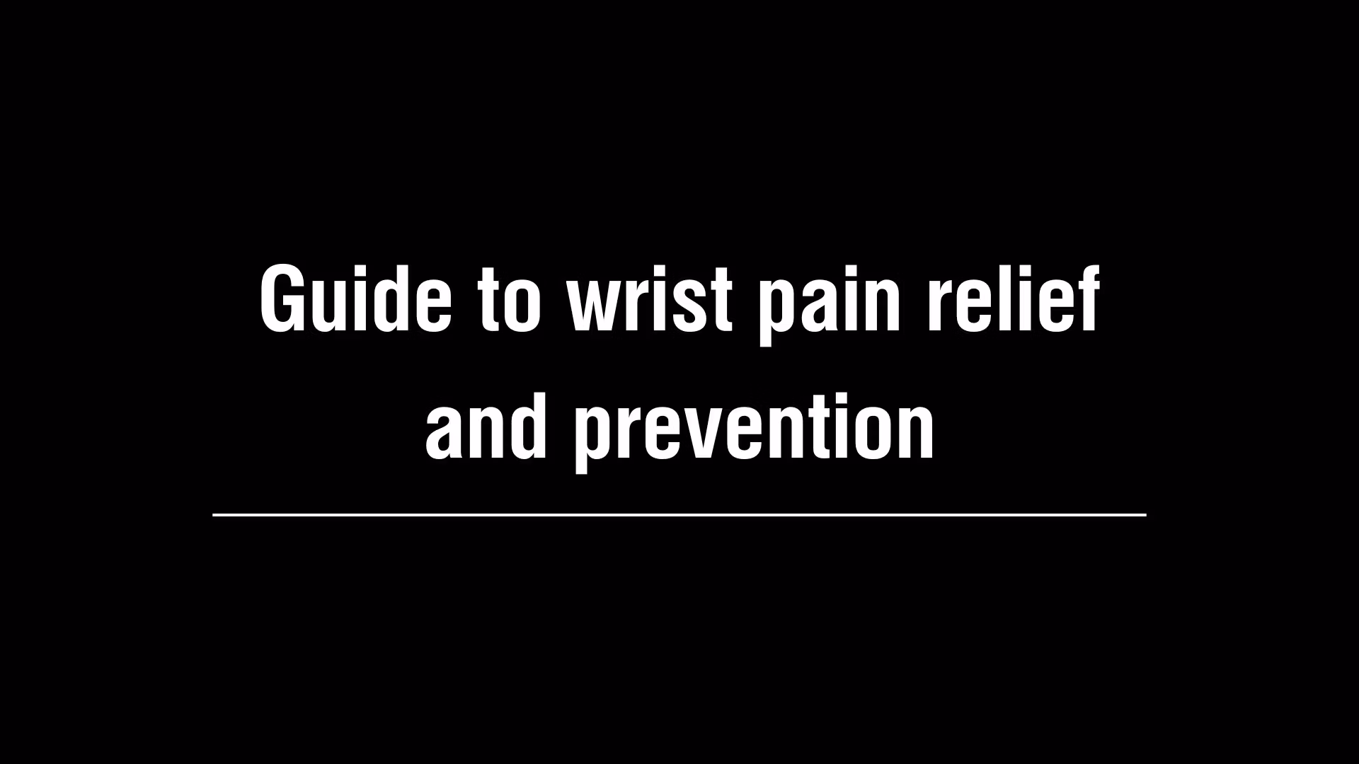 Wrist pain/injury Solution
