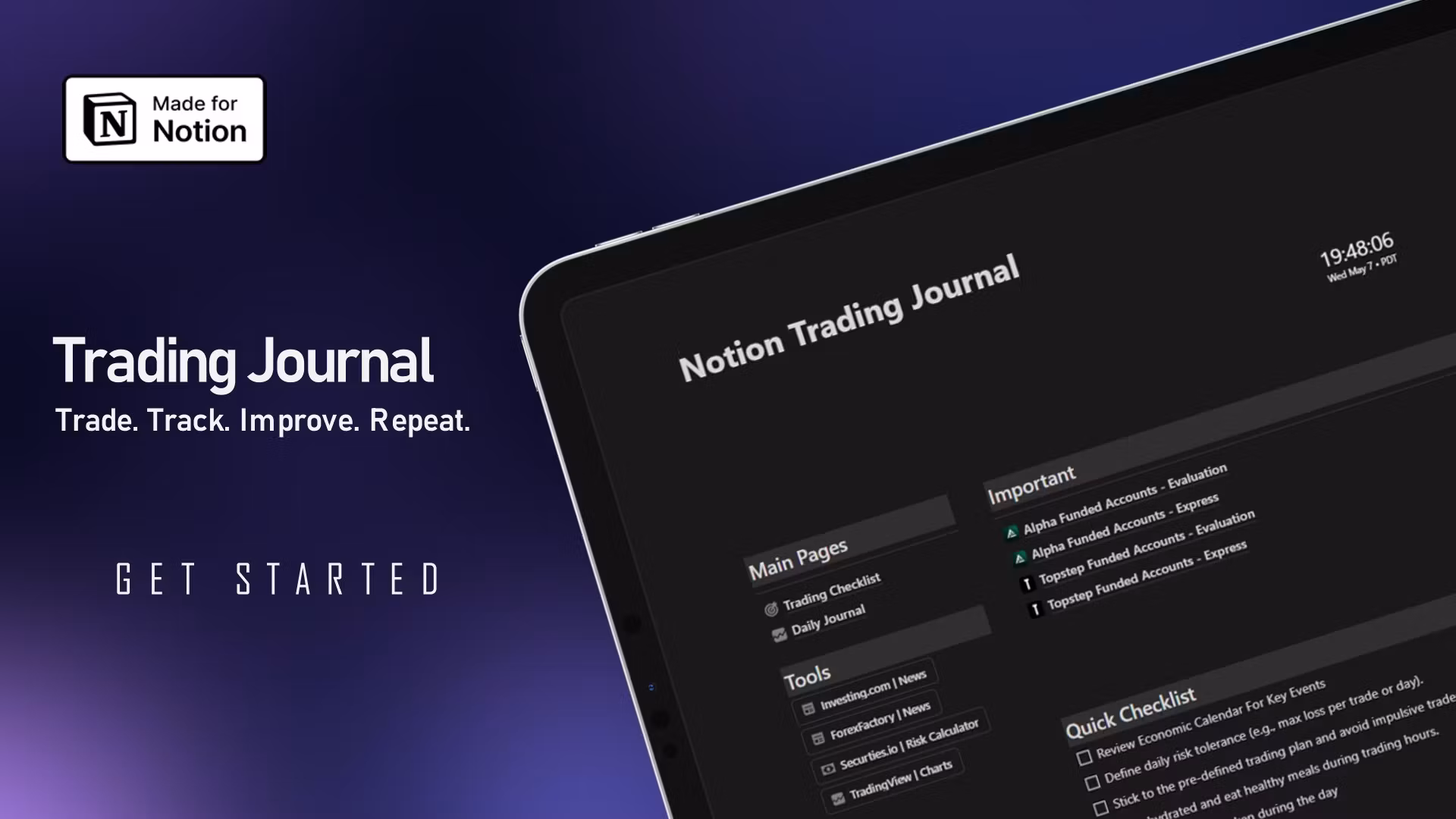 Notion Trading Journal 