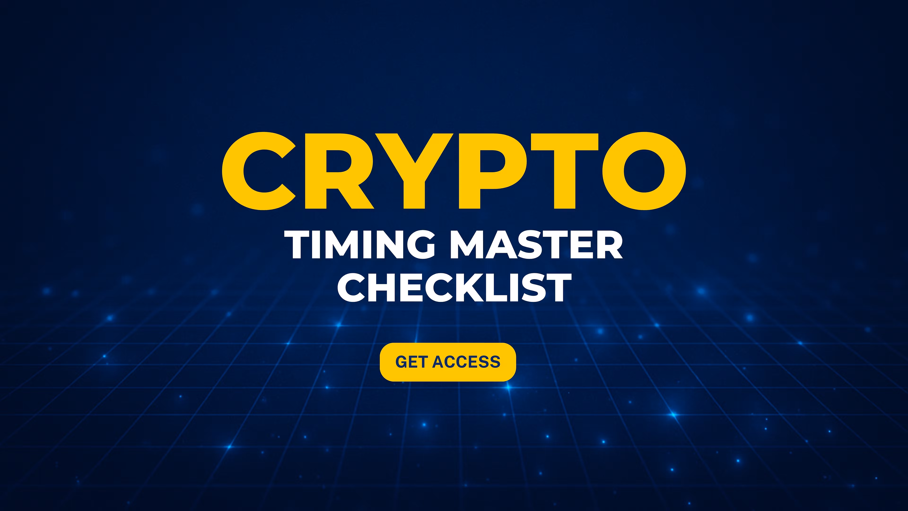 Crypto Timing Master Checklist