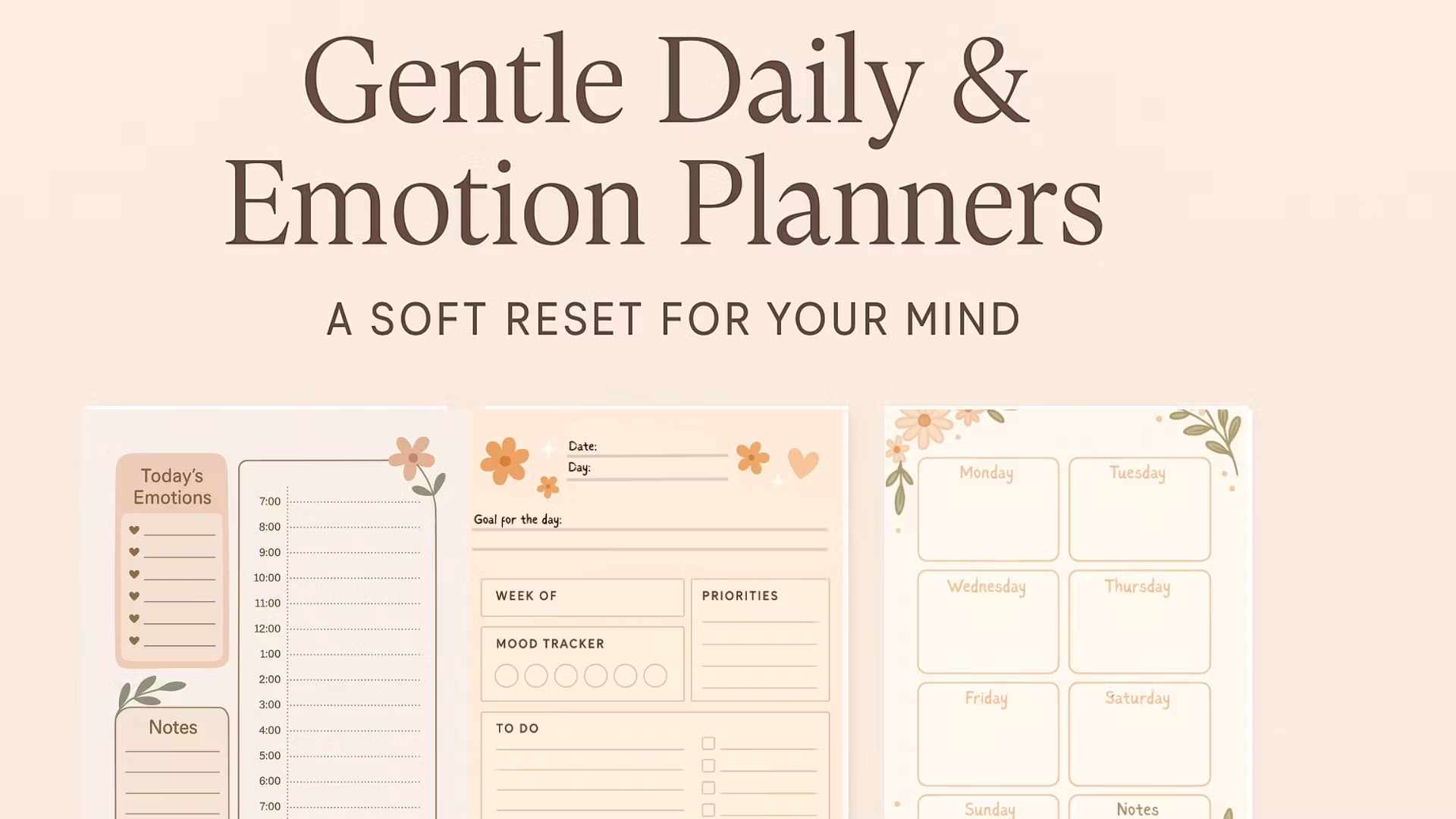 Gentle Daily & Emotion Planner