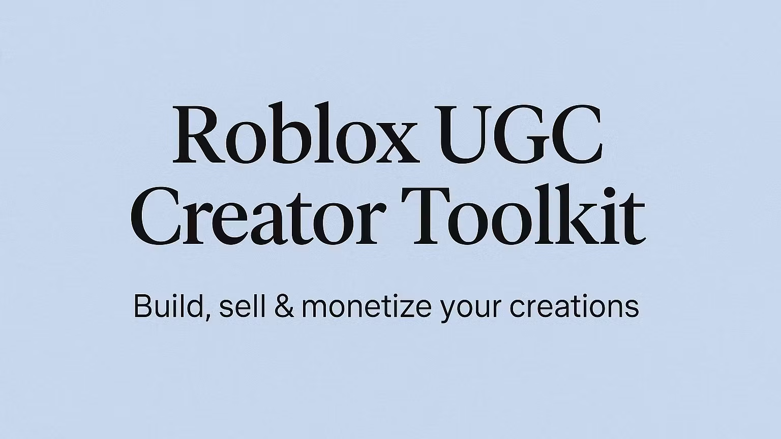 Roblox UGC Creator Guide