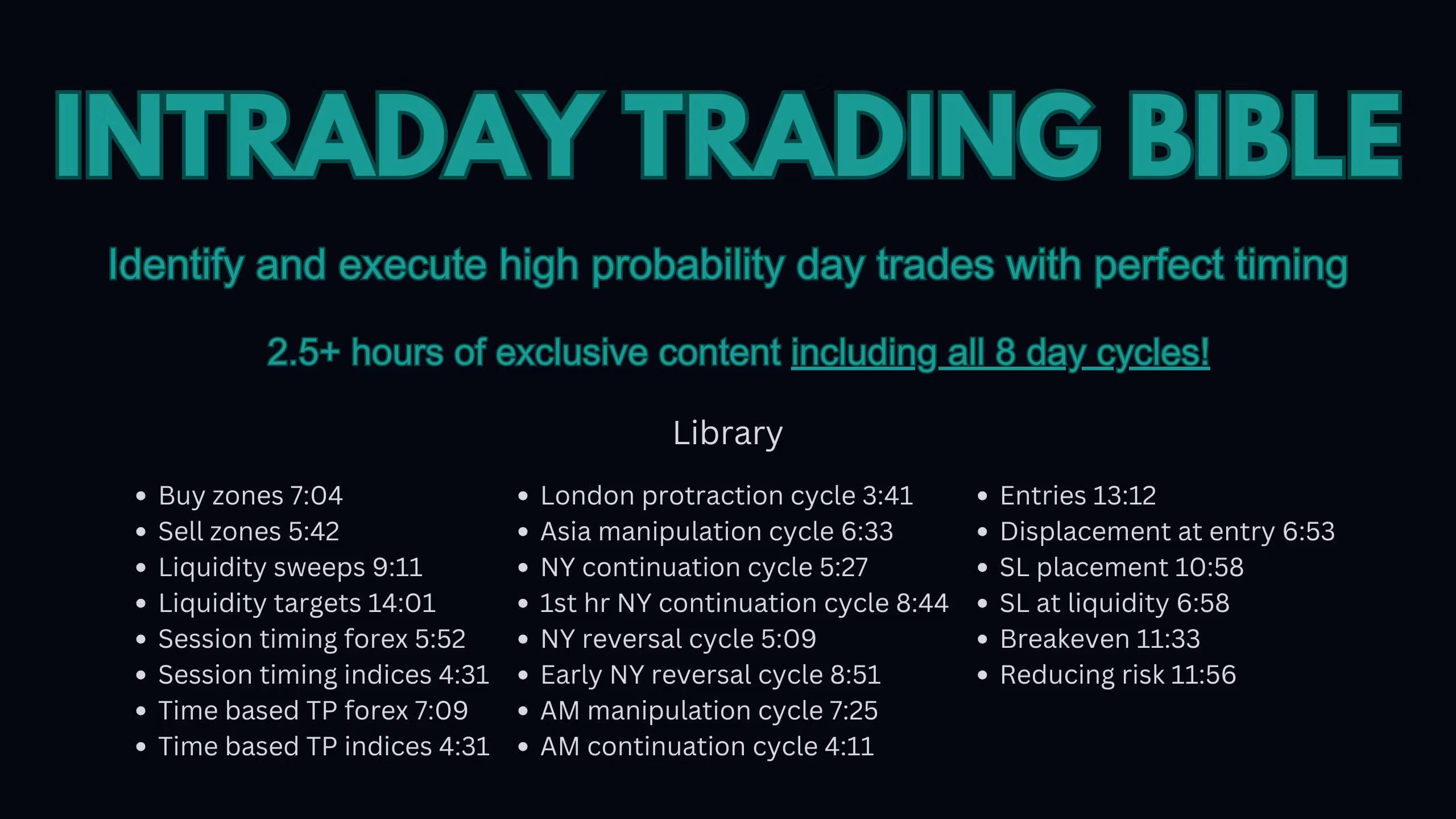 The Intraday Trading Bible