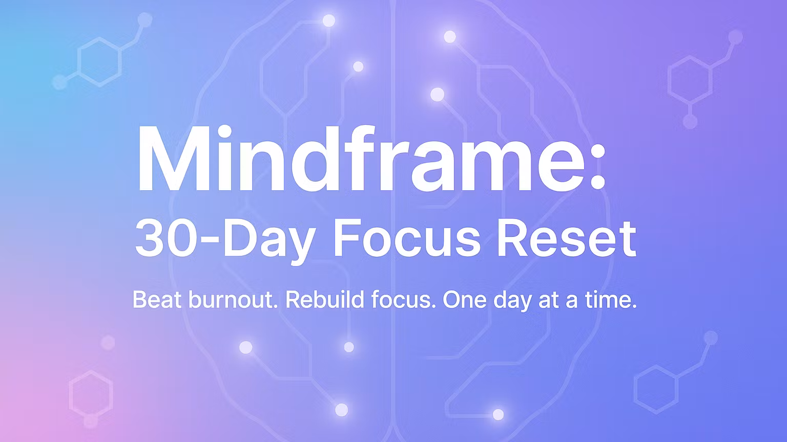 Mindframe: 30-Day Focus Reset 