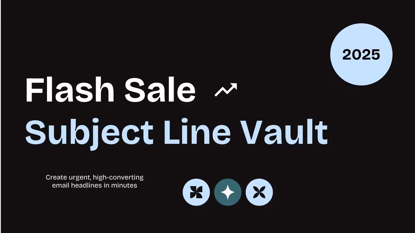 Flash Sale Subject Line Vault