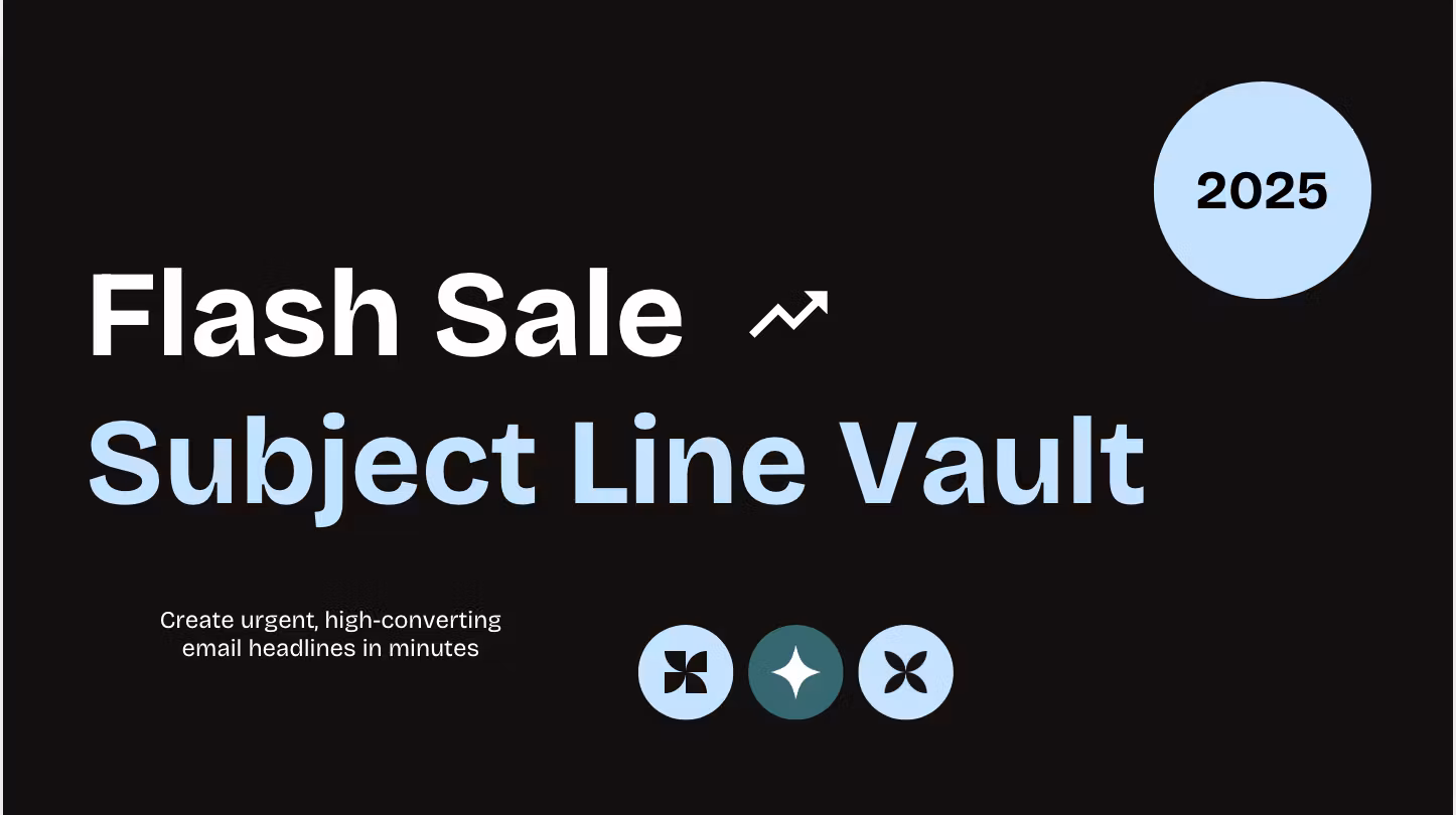 Flash Sale Subject Line Vault