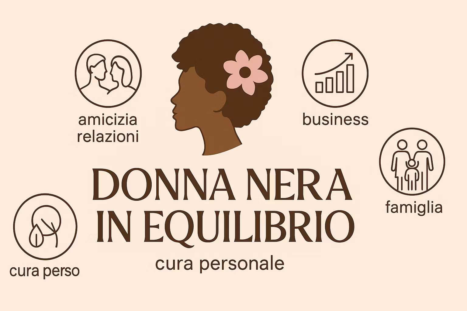 DONNA NERA IN EQUILIBRIO