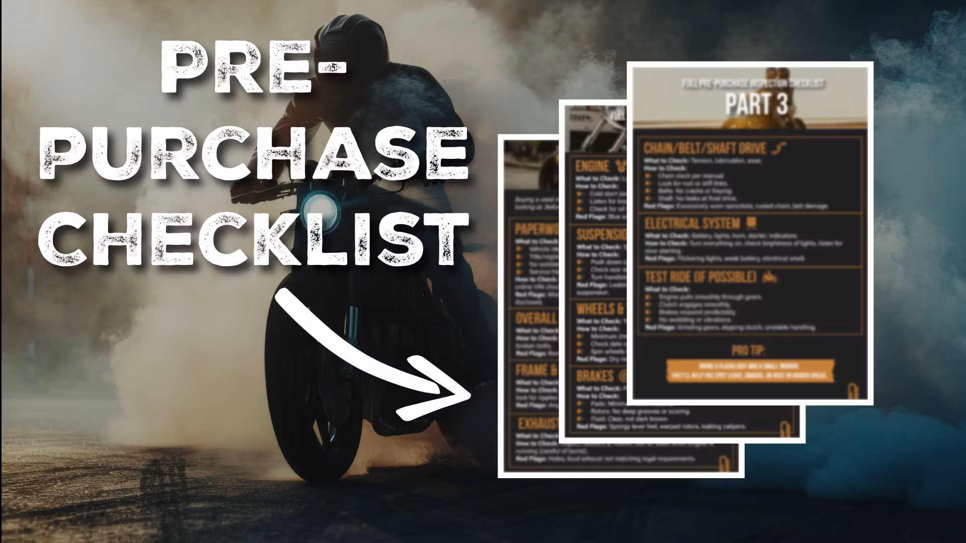 Motor pre-purchase checklist