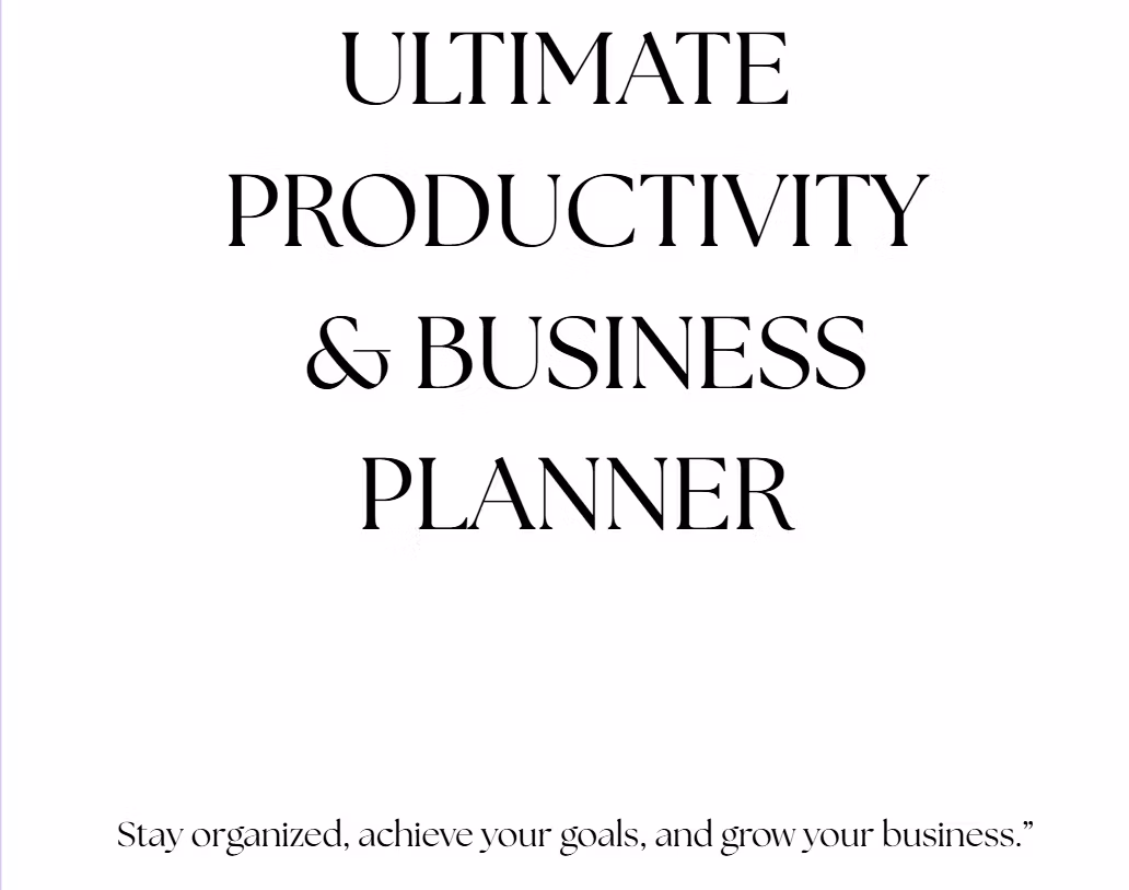 ULTIMATE  PRODUCTIVITY PLANNER