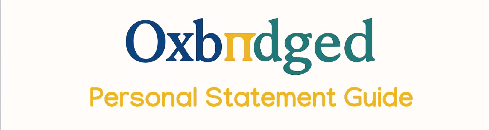 Personal Statement Guide
