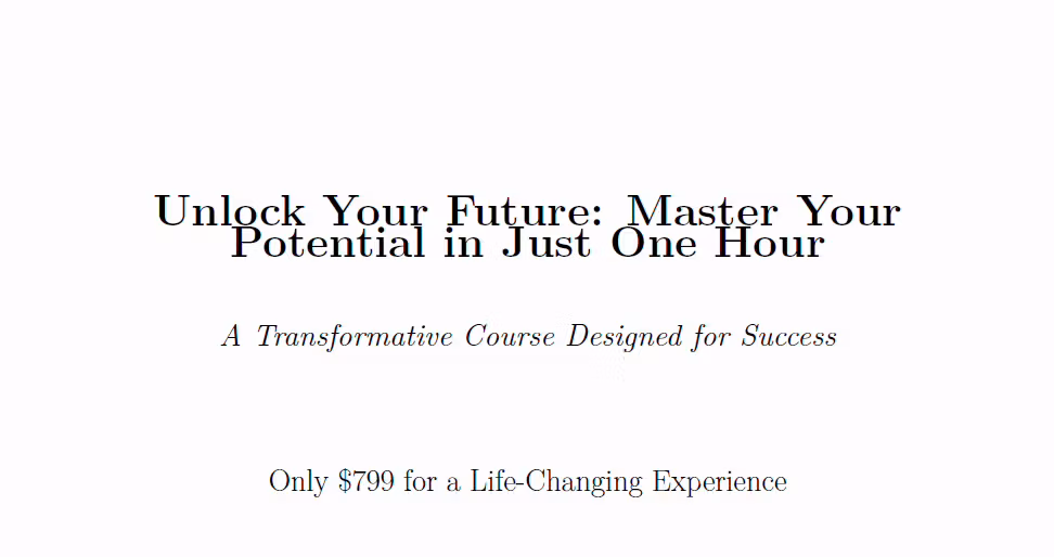 Master Your Potential.