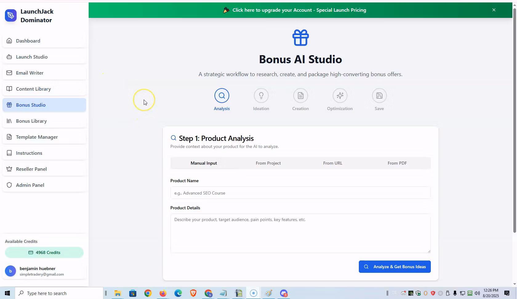 LaunchJack Dominator Add On